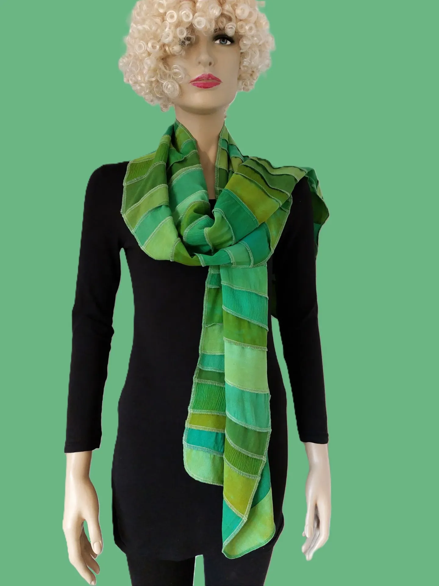 mosgroen viscose sjaal