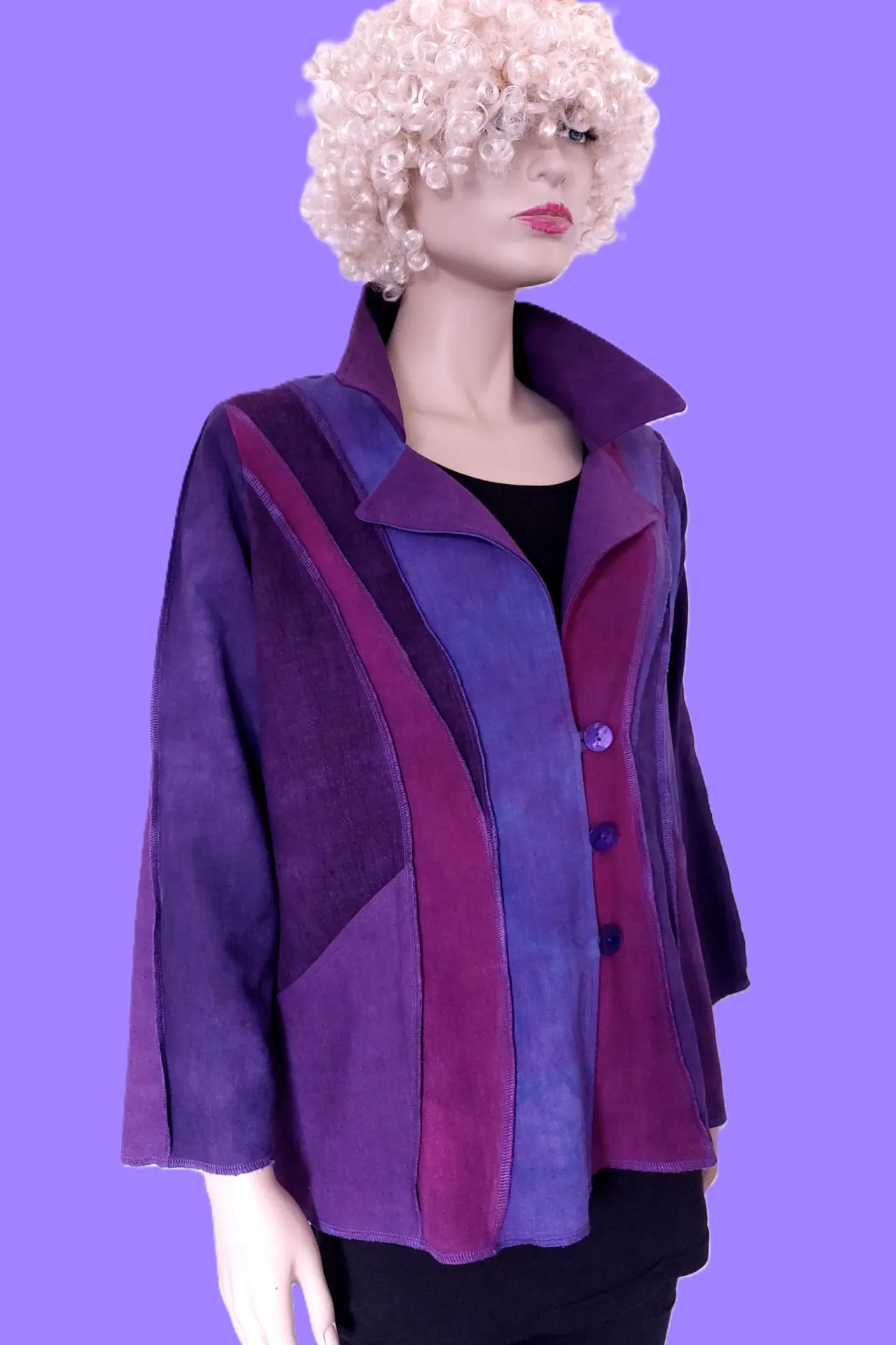 Paars-cyclaam linnen jasje