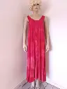 Lange rode zomerjurk, viscose