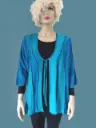 AANBIEDING!! Viscose vest met verticaal golvende banen, maat XL