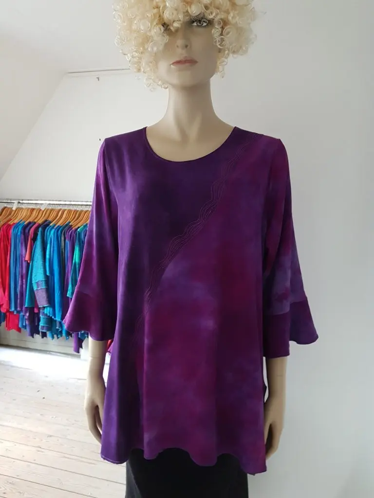 AANBIEDING! Viscose blouse paars-lila-cyclaam, maat L