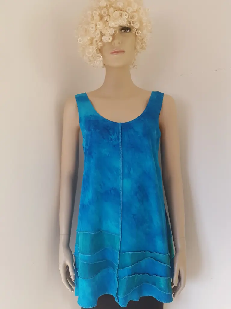 Heerlijk zomers viscose hemd, zeegroen turquoise