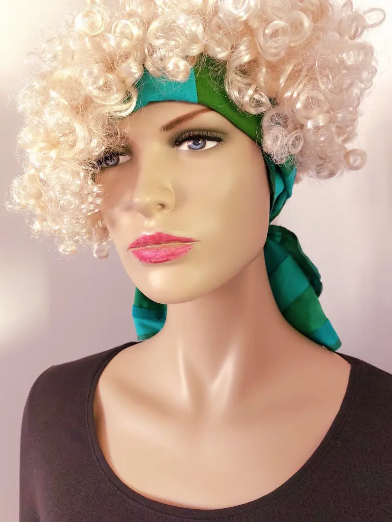 Groene viscose haarband, lichtgroen-mosgroen-zeegroen