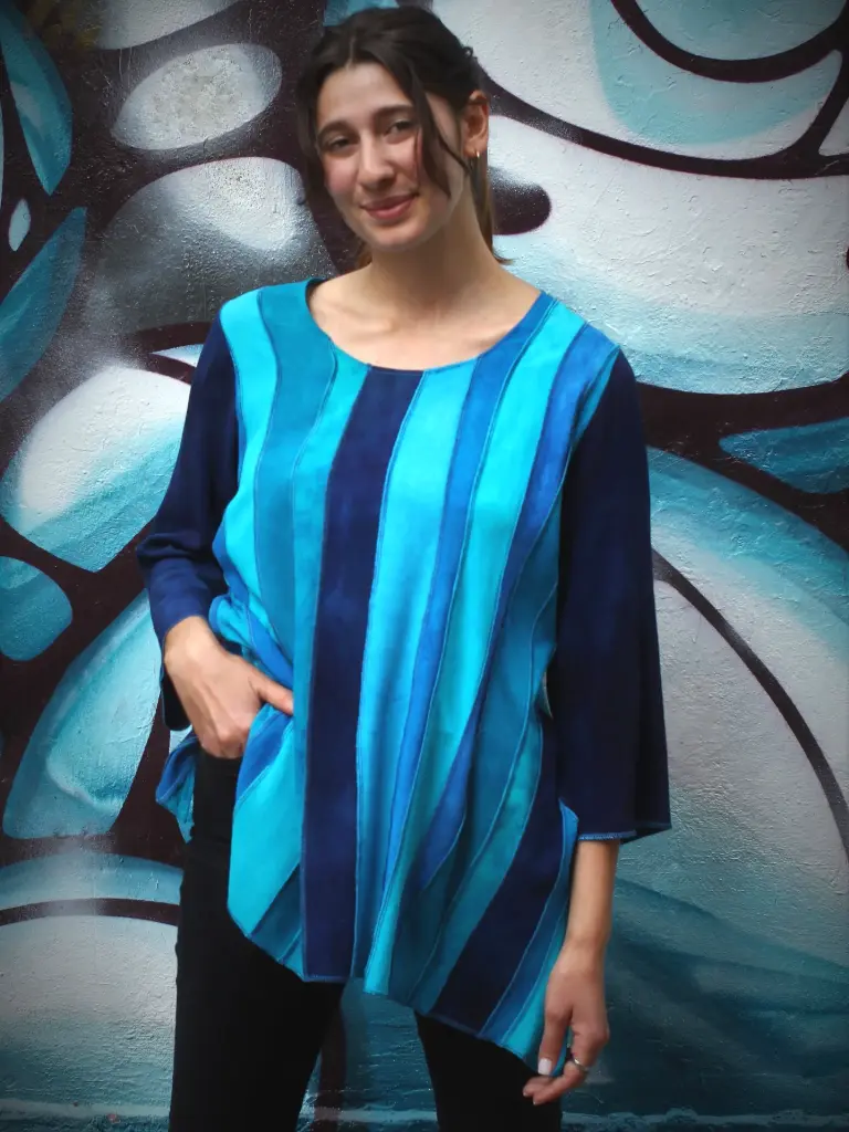 stof restjes worden weer bloezen, handgeverfd